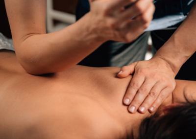 Deep tissue massage demonstration